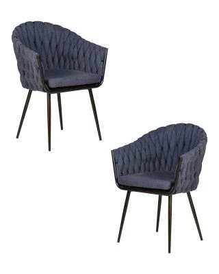 Набор 2 шт Стул обеденный DOBRIN MATILDA, синяя ткань (LAR-275-29)