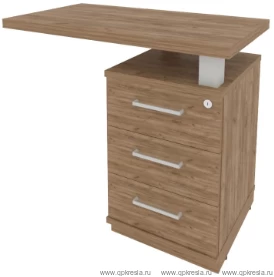 Тумба приставная с топом для криволинейного стола правая  KTP-2