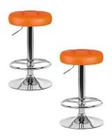 Набор 2 шт Табурет барный DOBRIN BRUNO, оранжевый