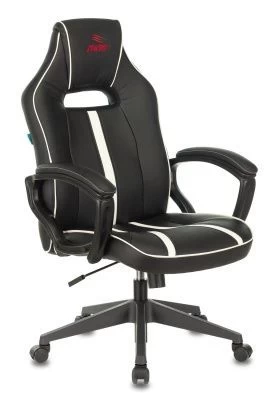 Кресло игровое Zombie A3 черный/белый искусственная кожа крестовина пластик