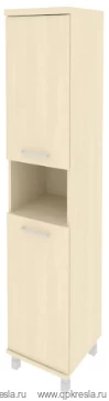 Шкаф высокий узкий правый (2 низкие двери ЛДСП) KSU-1.5R