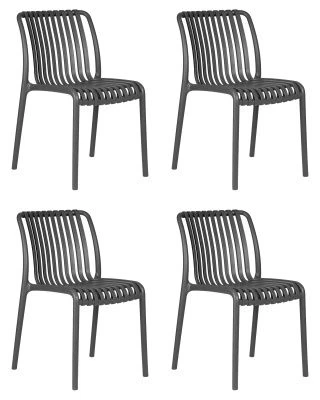 Набор 4 шт Стул обеденный DOBRIN WALTER, темно-серый