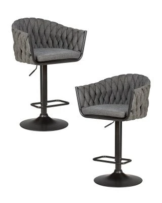 Набор 2 шт Стул барный DOBRIN LEON, графитовая ткань (LAR-275-21)