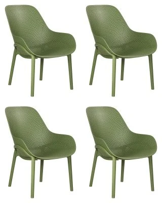 Набор 4 шт Кресло DOBRIN LONZO, зеленый хаки (G-17) c УФ-защитой