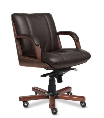 Кресло (VIP) CANNES B Натуральная кожа (кожа+эко) Шоколад