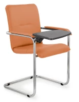 Офисный стул София хром со столиком (пюпитром)