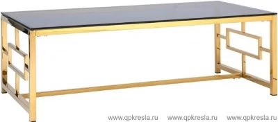 Журнальный стол 120*60 БРУКЛИН золото стекло smoke