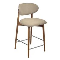 Стул полубарный Lucas 3 латте букле ножки цвета орех
