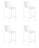 Набор 4 шт Стул полубарный DOBRIN CHLOE, белый
