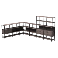 Набор стеллажных систем №19 Everprof EVO (ЭВО) 2440x3630x1840 Дуб Пасадена/Черный