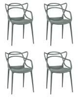 Набор 4 шт Стул обеденный DOBRIN MASTERS, тёмно-серый (GR-04)