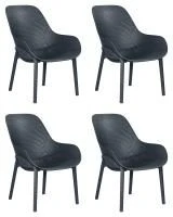 Набор 4 шт Кресло DOBRIN LONZO, антрацит (GR-12) с УФ-защитой