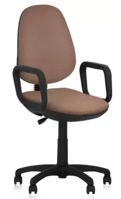 Офисное кресло COMFORT GTP (Комфорт) (V - Искусственная кожа ) C - Ткань CAGLIARI C 24 коричнево-желтый