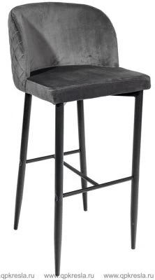 Барный стул Оскар Велюр Серый