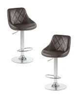 Набор 2 шт Стул барный DOBRIN LOGAN, коричневый