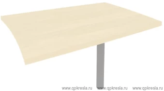 Брифинг-приставка для криволинейного стола (опора КО-1 в комплекте) KB-1