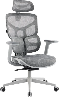 Эргономичное кресло Everprof Alfa Grey (Альфа Грэй) Сетка Серый