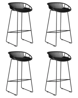 Набор 4 шт Стул барный DOBRIN FRANK, черный