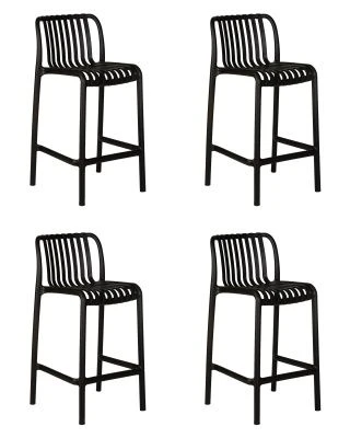Набор 4 шт Стул полубарный DOBRIN CHLOE, черный
