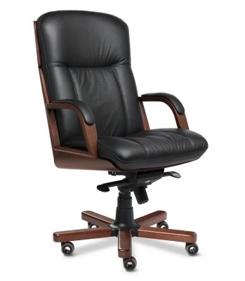 Кресло (VIP) CANNES A Натуральная кожа (кожа+эко) Черный