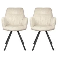 Комплект из 2-х стульев Grant латте шенилл на поворотном механизме