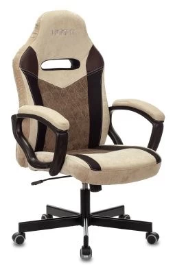Кресло игровое Zombie VIKING 6 KNIGHT Fabric бежевый с подголов. крестовина металл