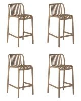 Набор 4 шт Стул полубарный DOBRIN CHLOE, бежевый