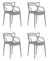Набор 4 шт Стул обеденный DOBRIN MASTERS, светло-серый (GR-01)