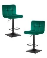 Набор 2 шт Стул барный DOBRIN DOMINIC, зеленый велюр (MJ9-88)