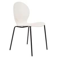 Стул Wave белый с черными ножками