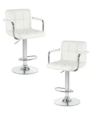 Набор 2 шт Стул барный DOBRIN KRUGER ARM, белый
