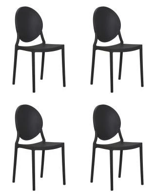 Набор 4 шт Стул обеденный DOBRIN ALBERT, цвет чёрный
