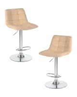 Набор 2 шт Стул барный DOBRIN TAILOR, бежевый велюр (MJ9-10)