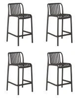 Набор 4 шт Стул полубарный DOBRIN CHLOE, темно-серый