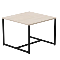 Стол журнальный Everprof EVO (ЭВО) 604х604х460 Дуб Соната/Черный