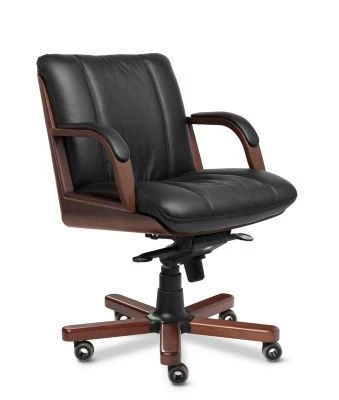 Кресло (VIP) CANNES B Натуральная кожа (кожа+эко) Черный