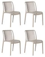 Набор 4 шт Стул обеденный DOBRIN WALTER, бежевый