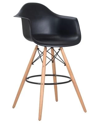 Стул барный DOBRIN DAW BAR (ножки светлый бук, цвет черный)