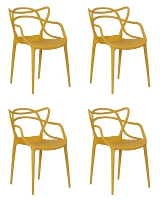 Набор 4 шт Стул обеденный DOBRIN MASTERS, горчичный (Y-03)