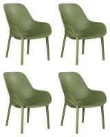 Набор 4 шт Кресло DOBRIN LONZO, зеленый хаки (G-17) c УФ-защитой