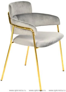 Стул Полин Вельвет Светло-серый