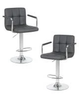 Набор 2 шт Стул барный DOBRIN KRUGER ARM, серый