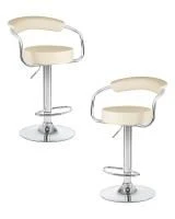 Набор 2 шт Стул барный DOBRIN MARTA, кремовый