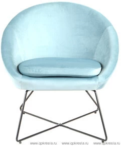 Кресло Колумбия Вельвет голубой