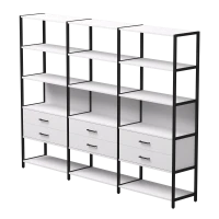 Набор стеллажных систем №9 Everprof EVO (ЭВО) 2440x385x1840 Белый/Черный