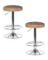 Набор 2 шт Табурет барный DOBRIN BRUNO, бежевый велюр (MJ9-10)