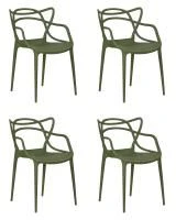 Набор 4 шт Стул обеденный DOBRIN MASTERS, зеленый хаки (G-17)