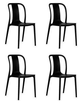 Набор 4 шт Стул обеденный DOBRIN ADAM, черный