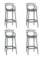 Набор 4 шт Стул барный DOBRIN MASTERS BAR, тёмно-серый (GR-04)