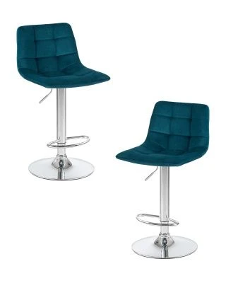 Набор 2 шт Стул барный DOBRIN TAILOR, морской волны велюр (MJ9-99)